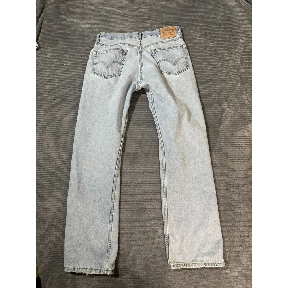 2005 Men's Levi's‎ 505 34x32 Y2K Light Wash Blue Jeans Regular Fit